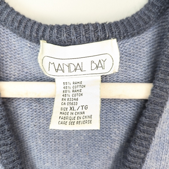 Vintage Mandal Bay nautical beach clothesline swimsuit cute grandma vest XL - Picture 7 of 7